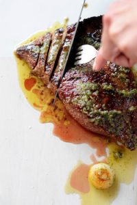 Bife chorizo al punto